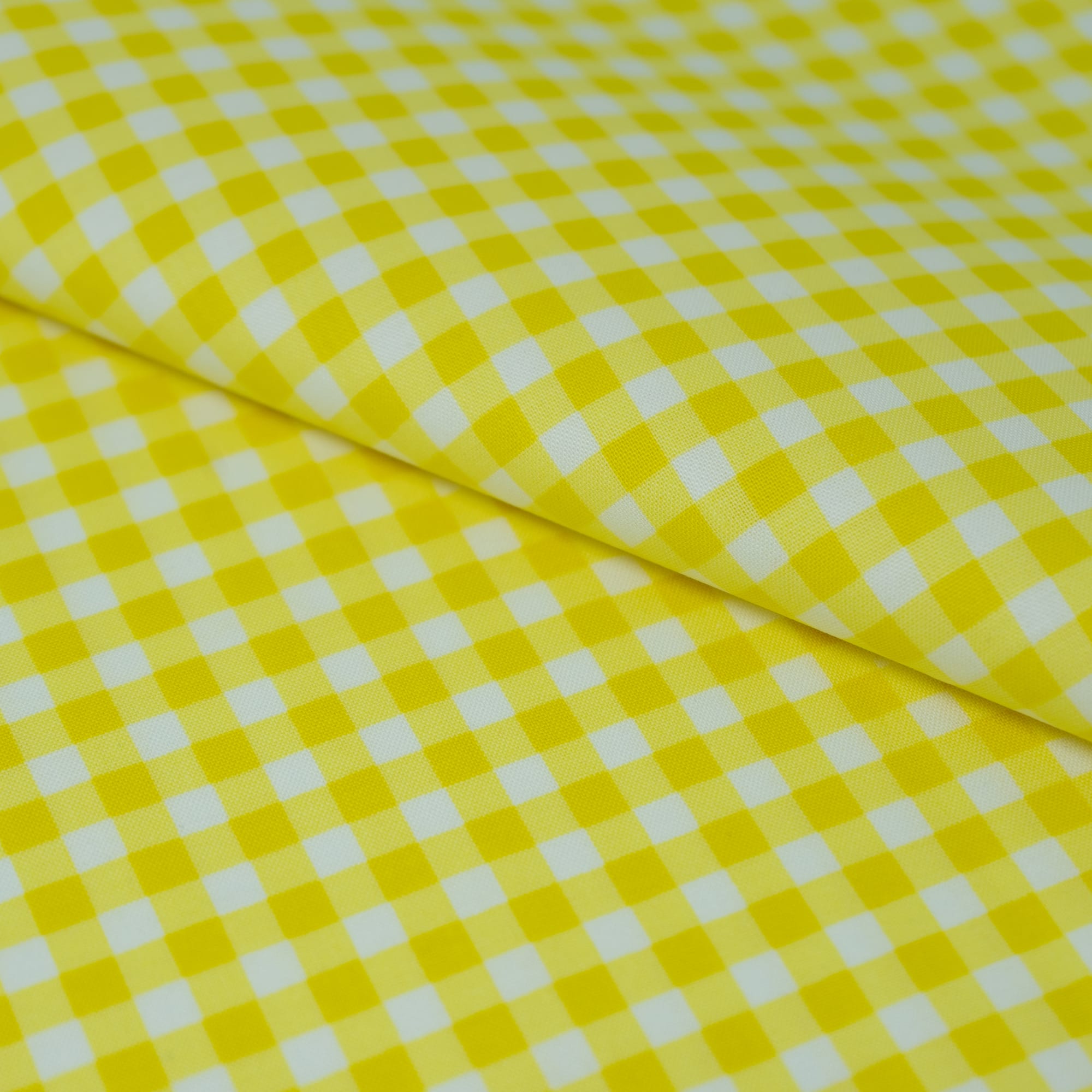 SINGER Yellow Plaid Cotton Fabric